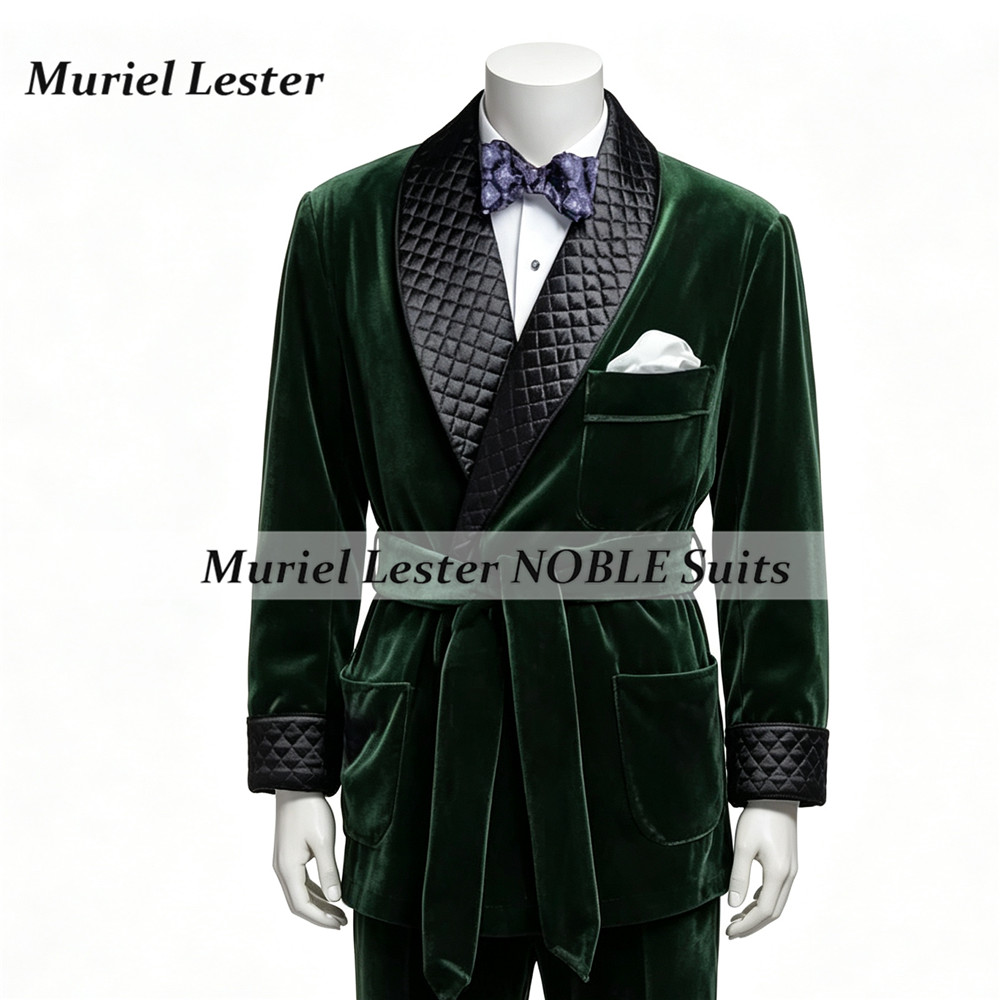 Men Grooming Outfit - Smoking Business Velvet Suit Jackets For