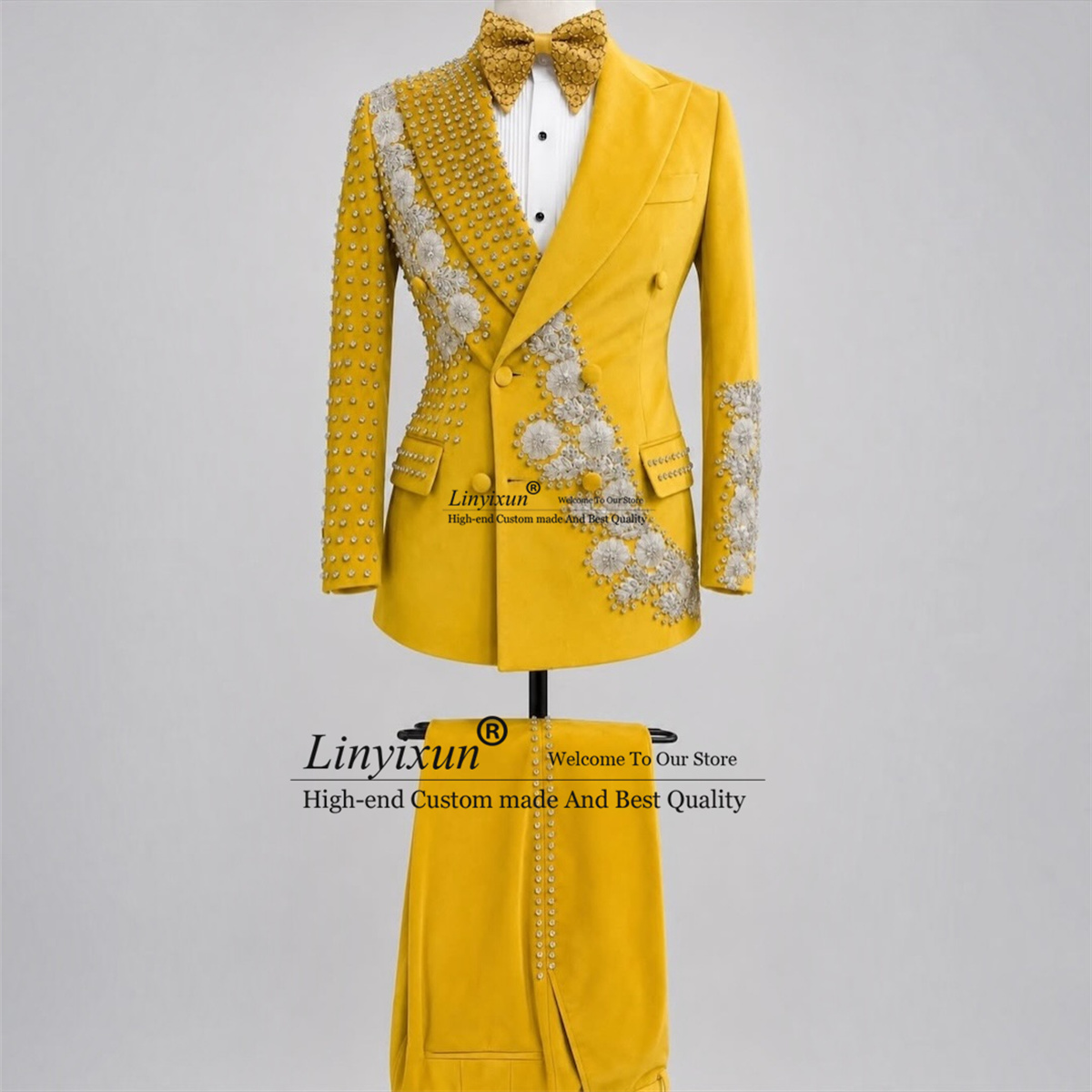 Men Grooming Outfit - Fashion 3D Floars Men Suits With
