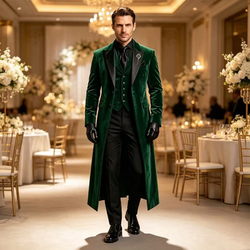 Vintage X‑Long Velvet Suits fo - Men Grooming Outfit ulasan dan harga