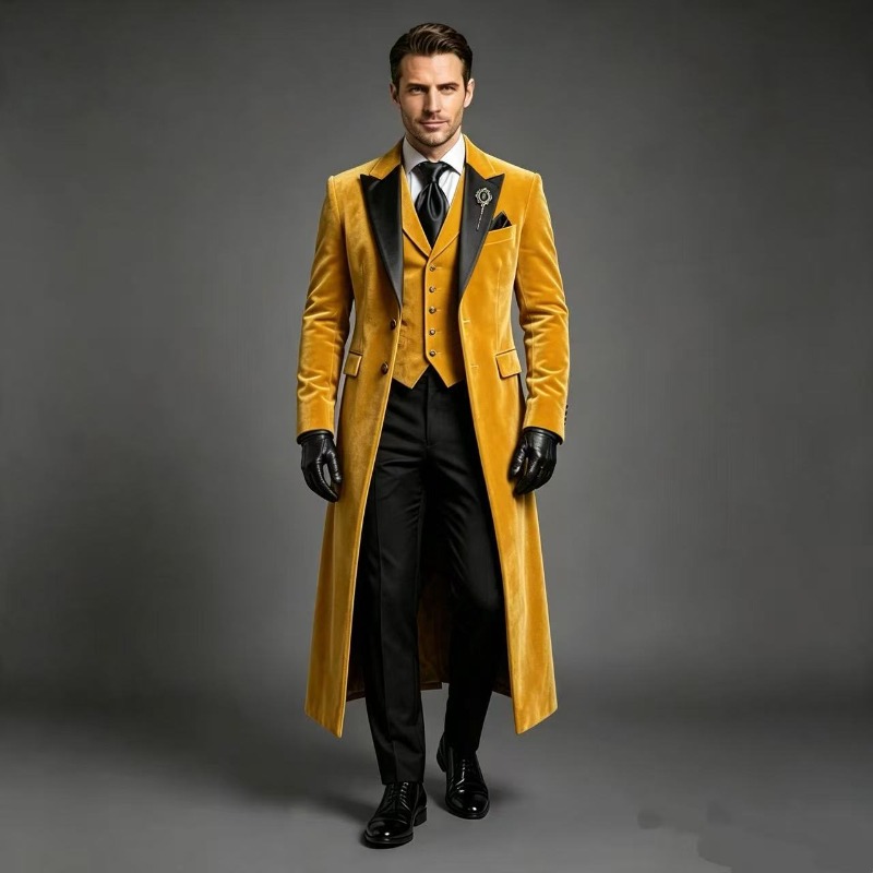 Vintage X‑Long Velvet Suits fo - Men Grooming Outfit ulasan dan harga