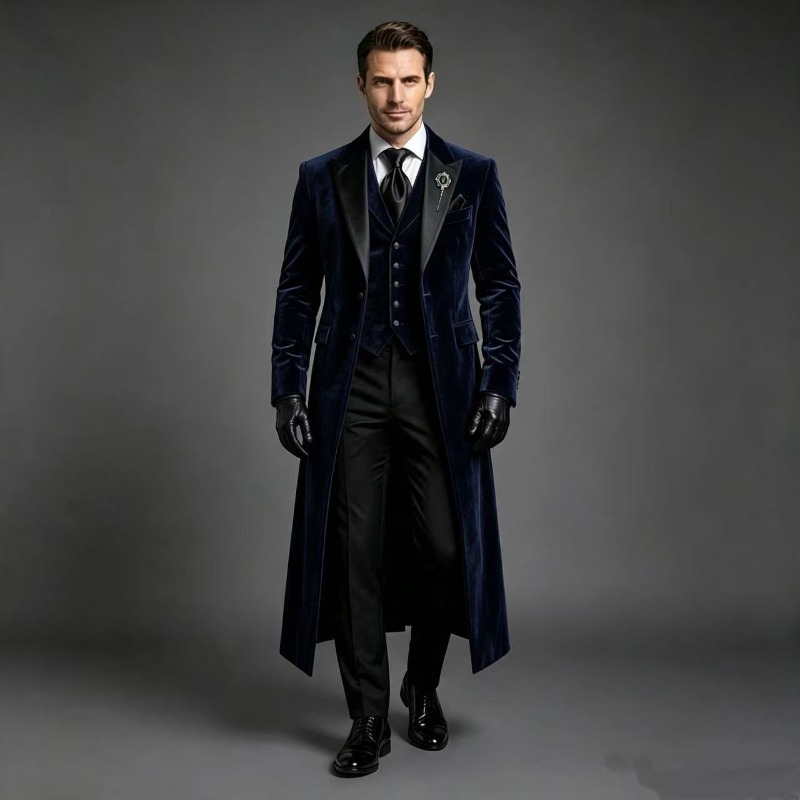 Vintage X‑Long Velvet Suits fo - Men Grooming Outfit ulasan dan harga