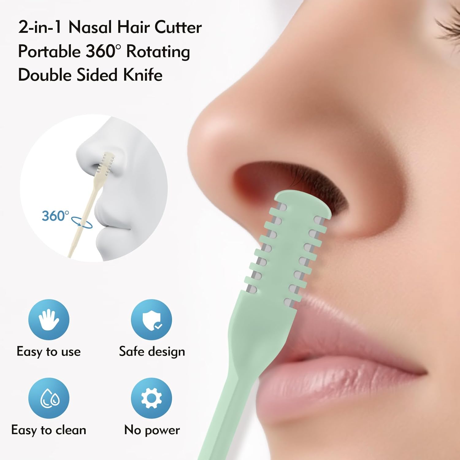 5/20/50Pcs 2-in-1 Nasal Cutter - Men'S Face Grooming ulasan dan harga