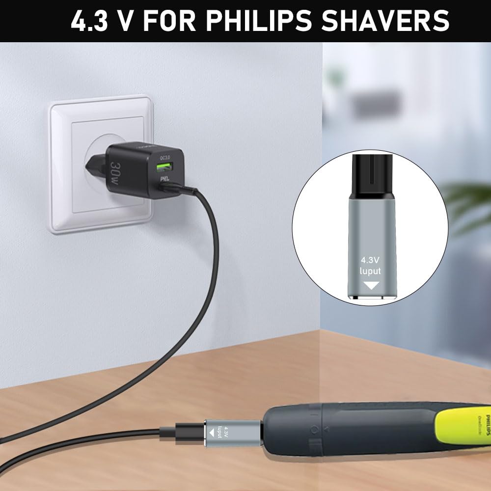 4.3V Type-C Shaver Adapter Cha - Men'S Grooming Trimmer ulasan dan harga