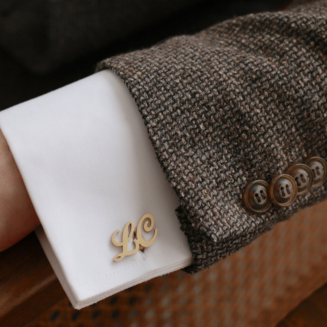 Custom Name Cufflinks for Men  - Men Grooming Outfit ulasan dan harga