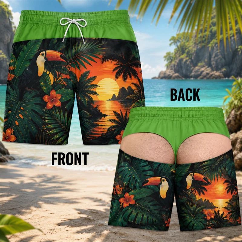 2026 Men Fun Hip Print Swim Tr - Men'S Grooming Product ulasan dan harga