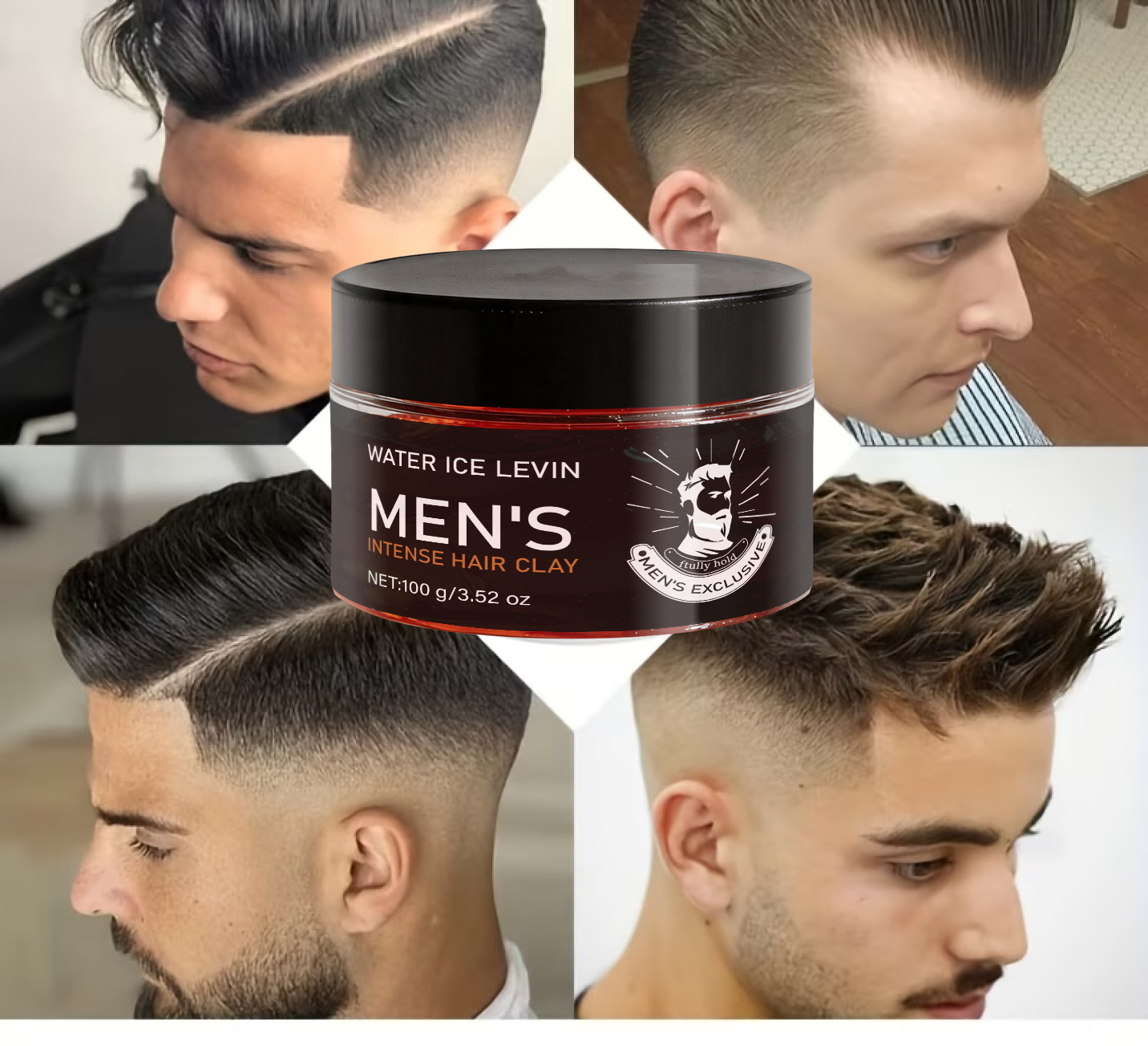 Men's Firm Hold Hair Clay with - Pomade Hair Clay ulasan dan harga
