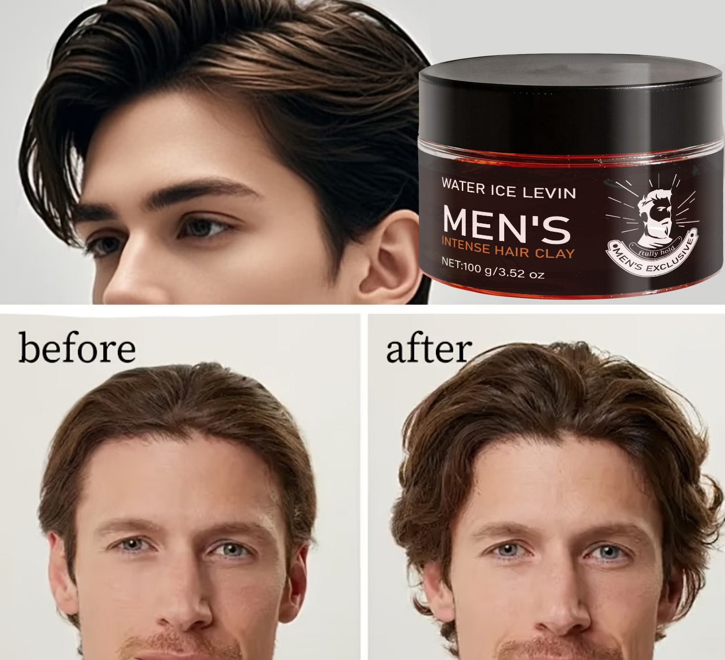 Men's Firm Hold Hair Clay with - Pomade Hair Clay ulasan dan harga