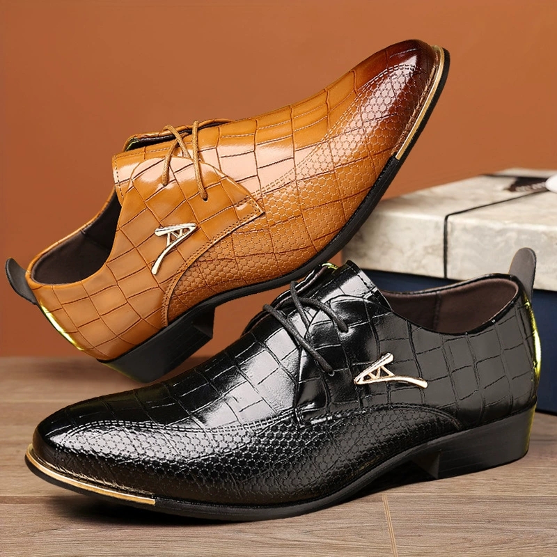 Fashion PU Leather Shoes Men B - Men Grooming Outfit ulasan dan harga