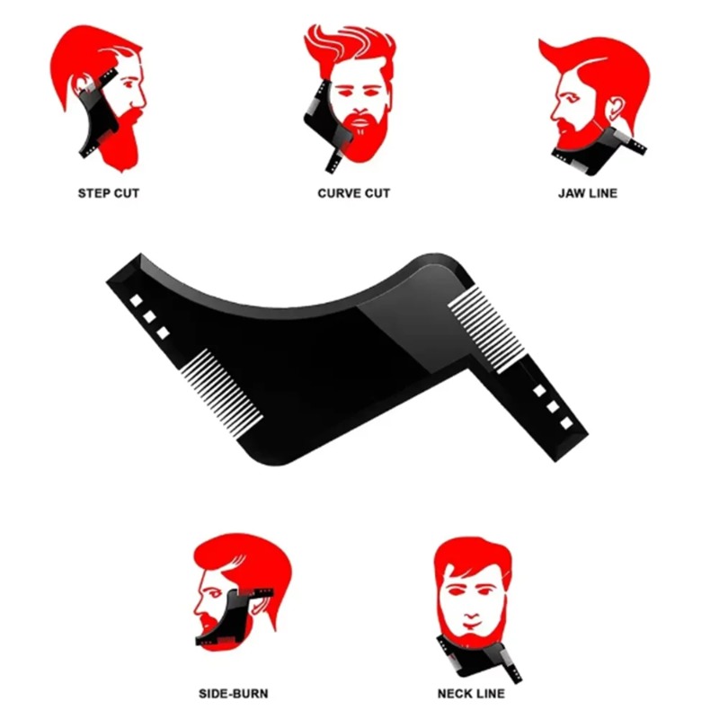 1PC Men Beard Shaping Template - Men'S Grooming Product ulasan dan harga