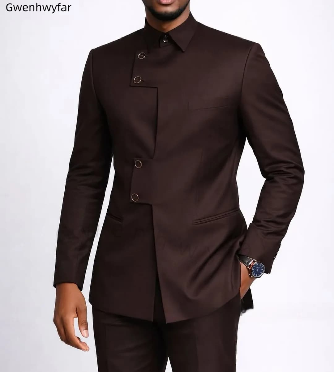 Gwenhwyar Men Ivory Jacquard 2 - Men Grooming Outfit ulasan dan harga