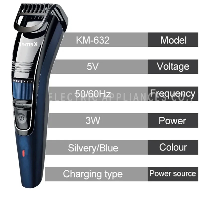 Kemei 632 0.5-10mm Adjustable  - Men'S Face Grooming ulasan dan harga