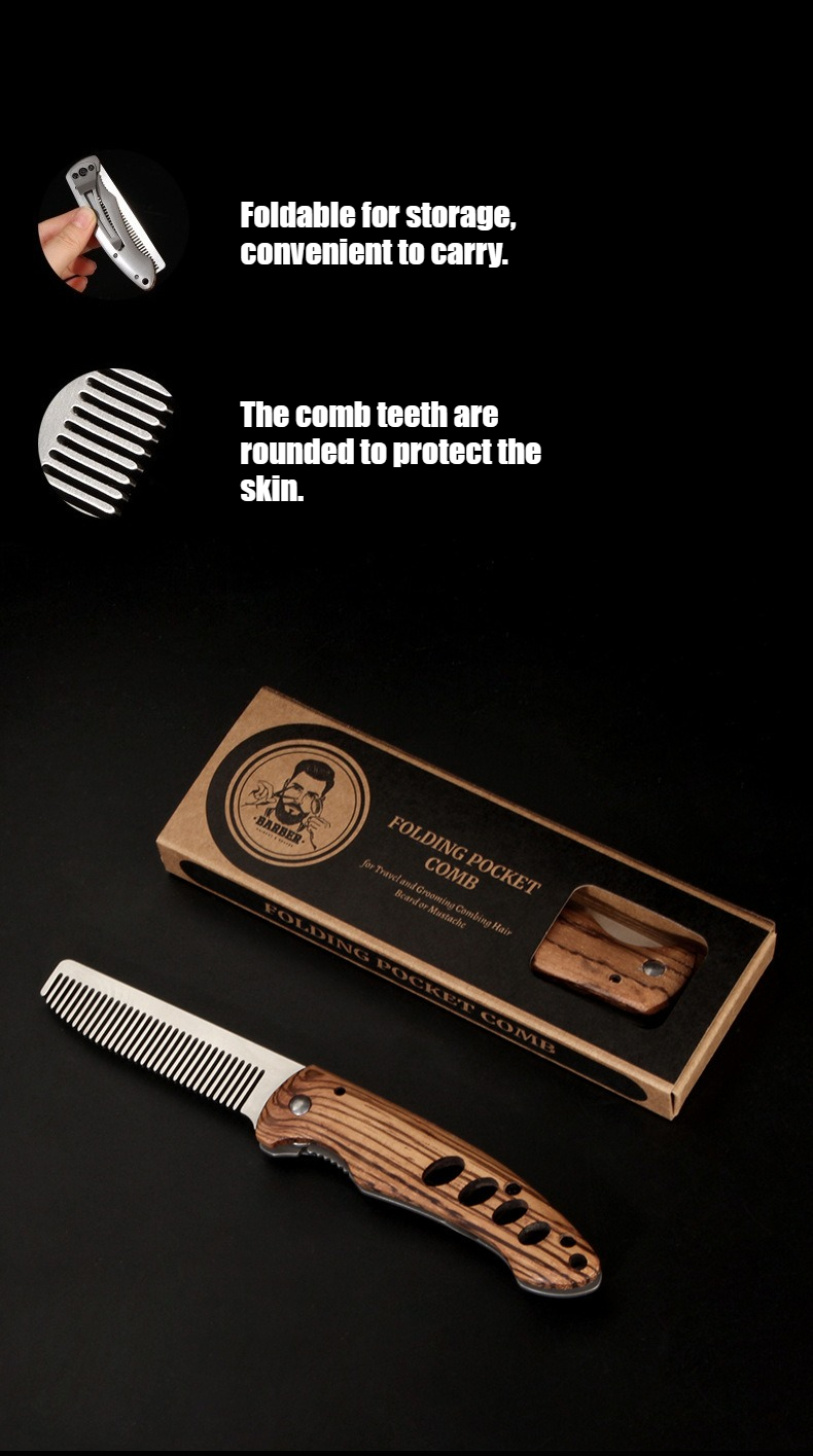 Solid Wood & Metal Folding Bea - Men'S Grooming Product ulasan dan harga