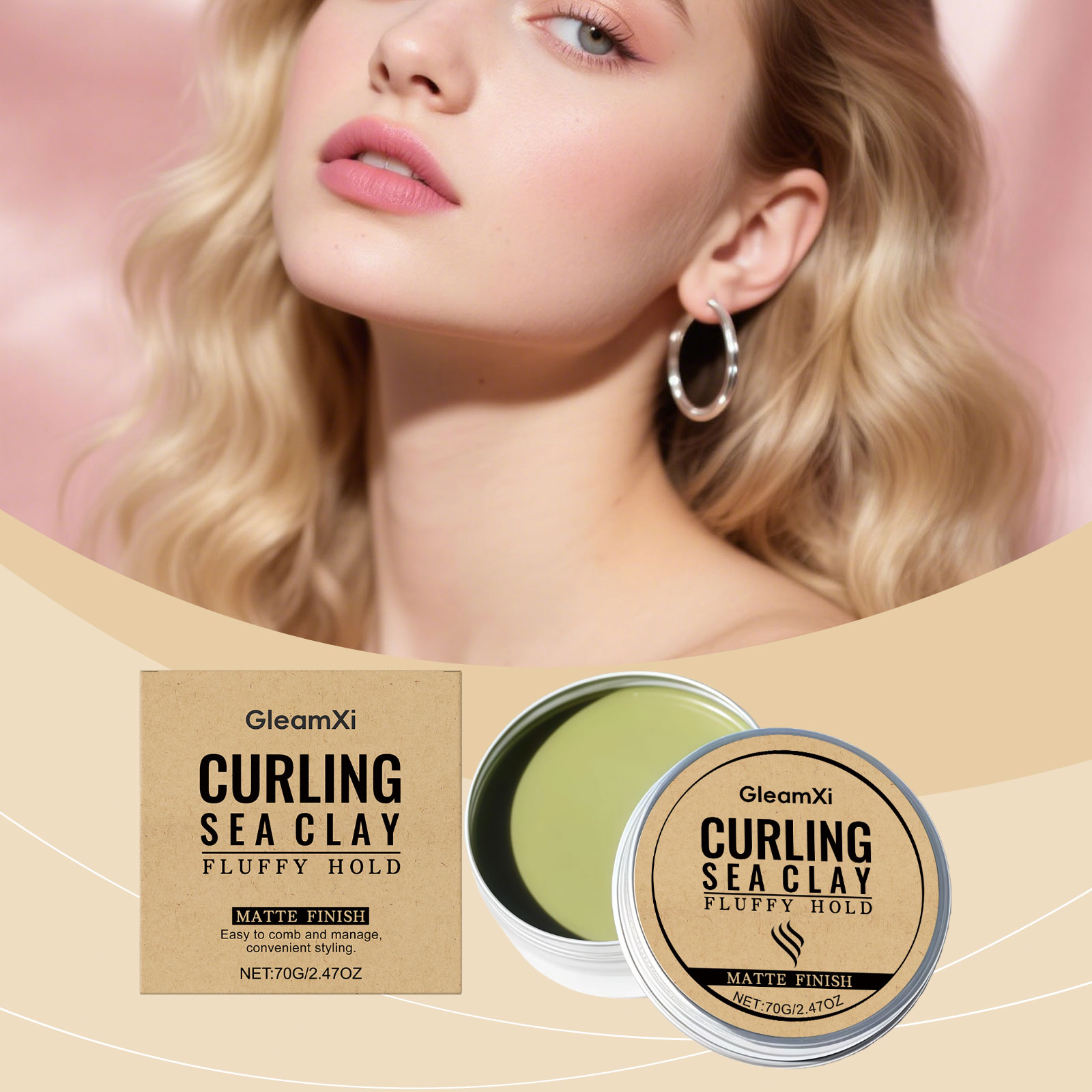 Curly Hair Styling Clay - Flex - Pomade Hair Clay ulasan dan harga