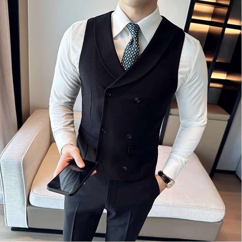 ( Vest + Pants) Men's Double-b - Men Grooming Outfit ulasan dan harga